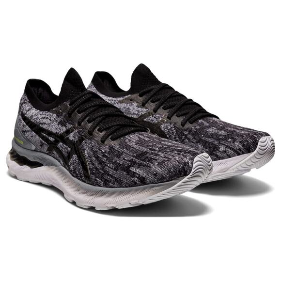 Asics Gel Nimbus 23 Knit Mens Running Shoes Size 7 Sheet Rock Gray Black - Picture 1 of 9